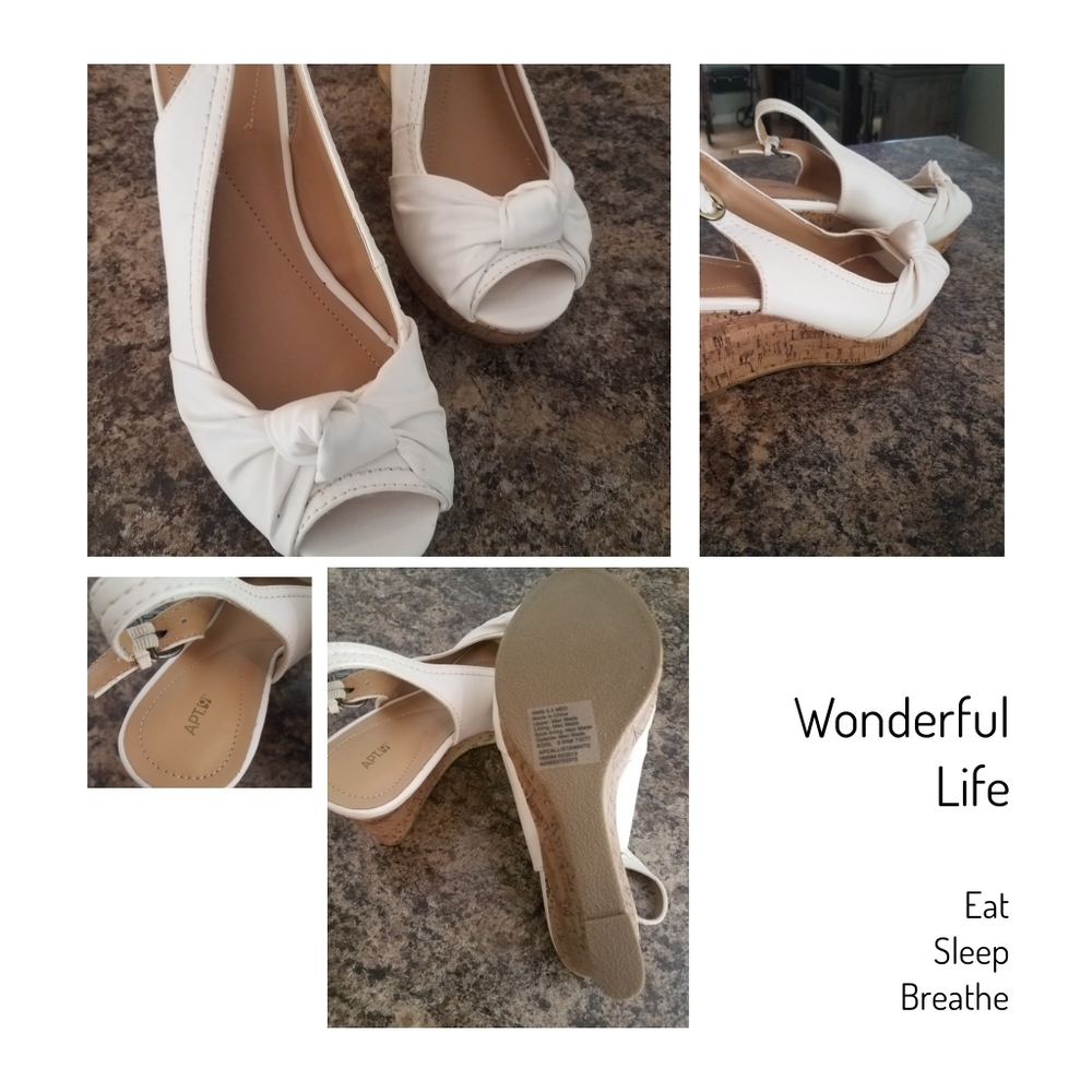 Apt 9 open toe wedge shoes